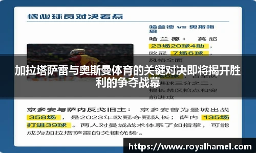 熊猫体育加拉塔萨雷与奥斯曼体育的关键对决即将揭开胜利的争夺战幕